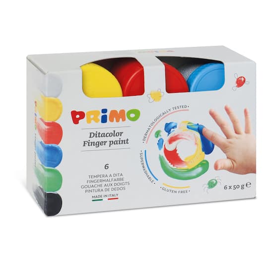 PRiMO 6 Color Finger Paint Set